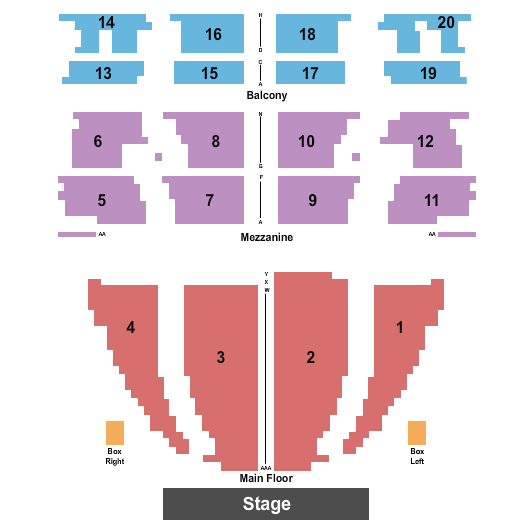 Music Hall Center Harry Potter Seating Chart